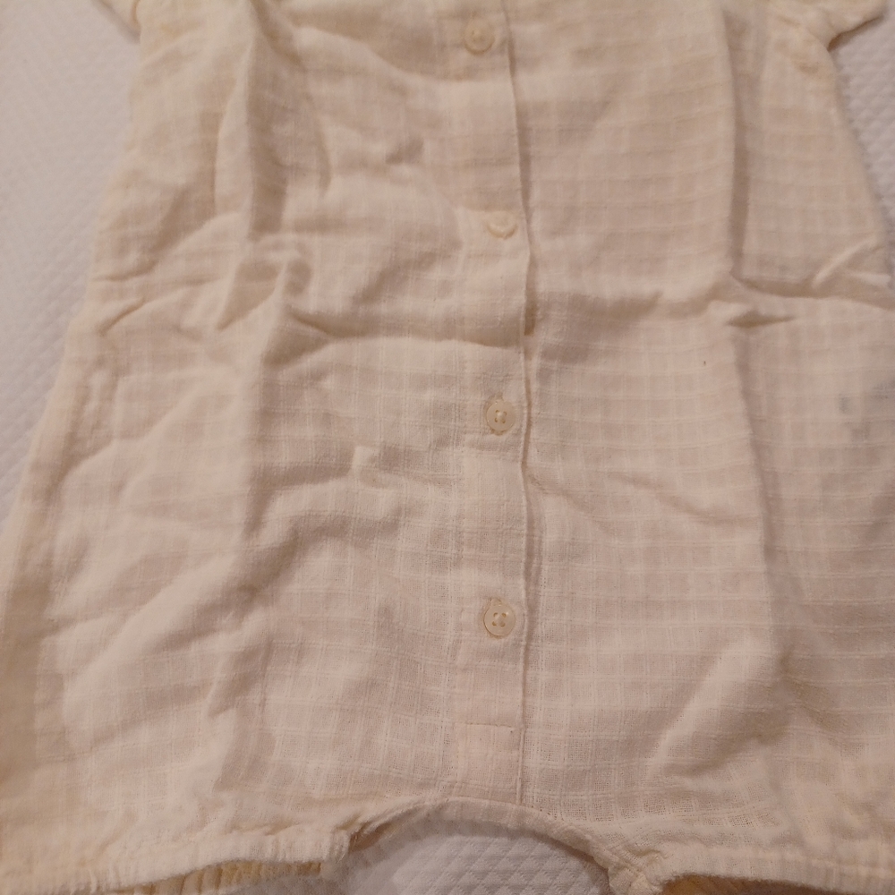 Zara baby romper, neutral cream button-Up, Bodysuit for Kids 3-6 month